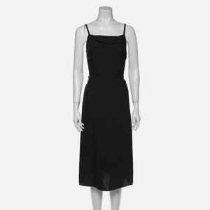 Vince Square Neck Black Midi Slip Dress Size XS